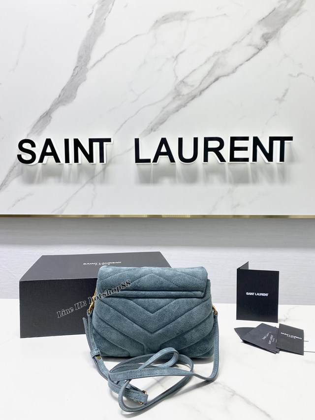 YSL專櫃新款LouLou Y形挎包 聖羅蘭經典麂皮皮肩帶小號女包 392255 blys1374
